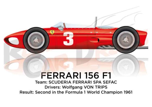 Ferrari 156 F1 second in the Formula 1 Champion driver 1961 with Von Trips