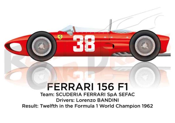 Ferrari 156 F1 twelfth in the Formula 1 Champion driver 1962 with Bandini