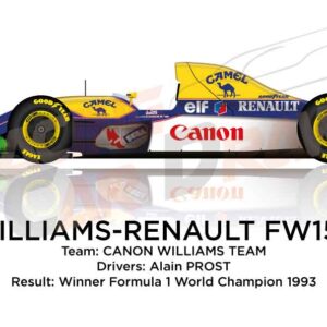 Williams - Renault FW15C n.2 winner Formula 1 Champion 1993