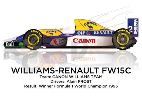 Williams - Renault FW15C n.2 winner Formula 1 Champion 1993