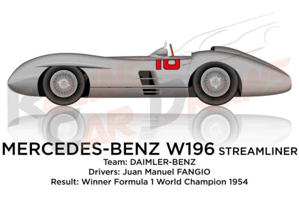 Mercedes-Benz W196 Streamliner Formula 1 Champion 1955 with Fangio