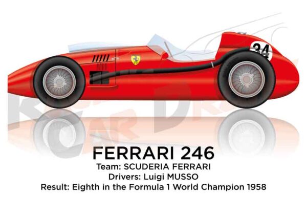 Ferrari 246 Formula 1 Champion 1958 with Luigi Musso