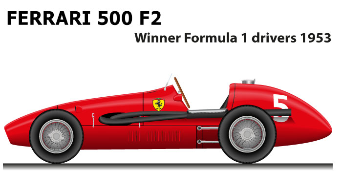 Ferrari 500 F2 winner Formula 1 Champion 1953 with Alberto Ascari