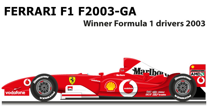 Ferrari F1 F03 Ga Formula 1 Champion 03 With Michael Schumacher