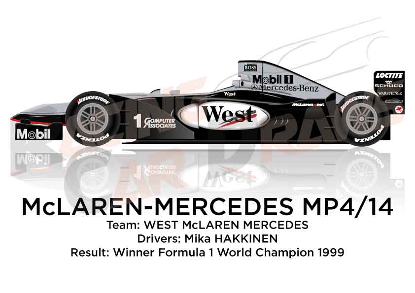 Image McLaren - Mercedes Benz MP4/14 n.1 winner Formula 1 World Champion 1999
