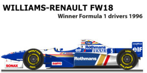 Williams Renault FW18 winner Formula 1 Champion 1996 with Hill