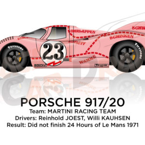 Porsche 917/20 n.23 did not finish at the 24 hours of Le Mans 2071