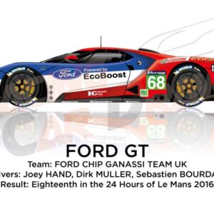 Ford GT n.68 winner class GTE PRO 24 Hours of Le Mans 2016