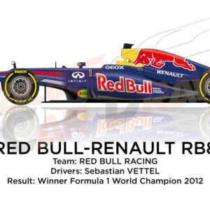 Red Bull - Renault RB8 n.1 winner Formula 1 World Champion with Vettel