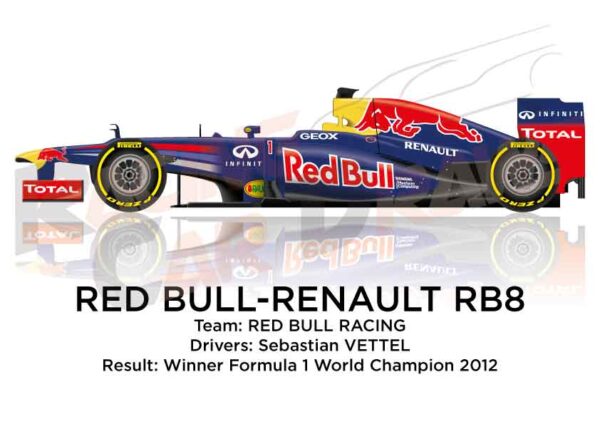 Red Bull - Renault RB8 n.1 winner Formula 1 World Champion with Vettel
