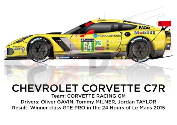 Chevrolet Corvette C7.R n.64 winner class GTE PRO 24 hours of Le Mans 2015