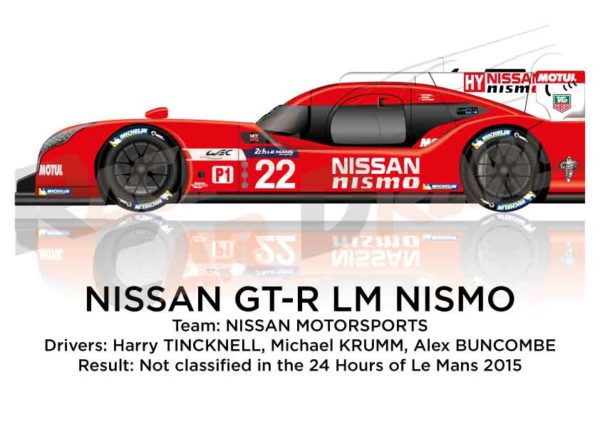 Nissan GT-R LM Nismo n.22 not classified at 24 Hours of Le Mans 2015