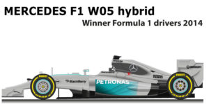 Mercedes F1 W05 Hybrid n.44 winner Formula 1 World Champion with Hamilton
