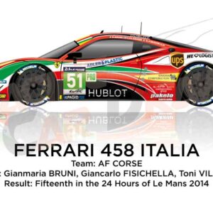 Ferrari 458 Italia n.51 winner class GTE PRO 24 Hours of Le Mans 2014