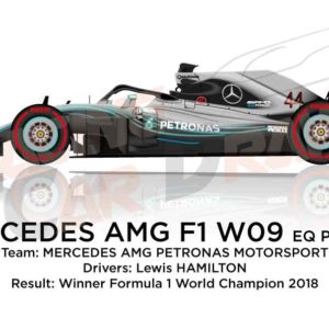 Mercedes F1 W09 EQ Power+ n.44 Formula 1 World Champion 2018
