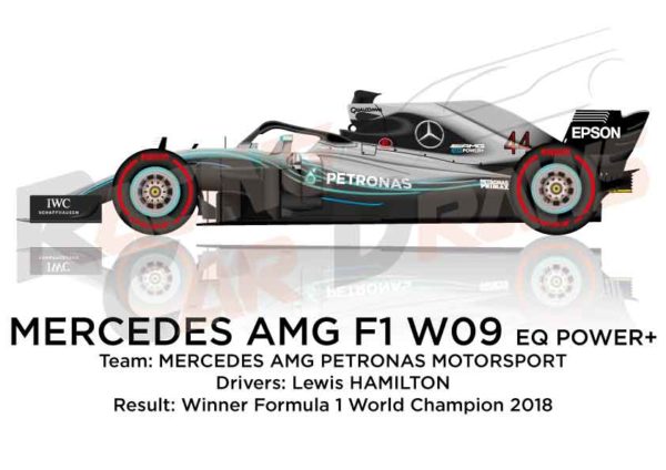 Mercedes F1 W09 EQ Power+ n.44 Formula 1 World Champion 2018