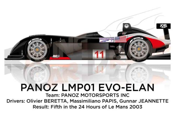 Panoz LMP01 Evo - Elan n.11 fifth in the 24 Hours of Le Mans 2003