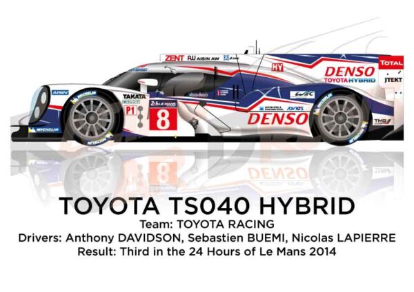 Toyota TS040 Hybrid n.8 third in the 24 Hours of Le Mans 2014