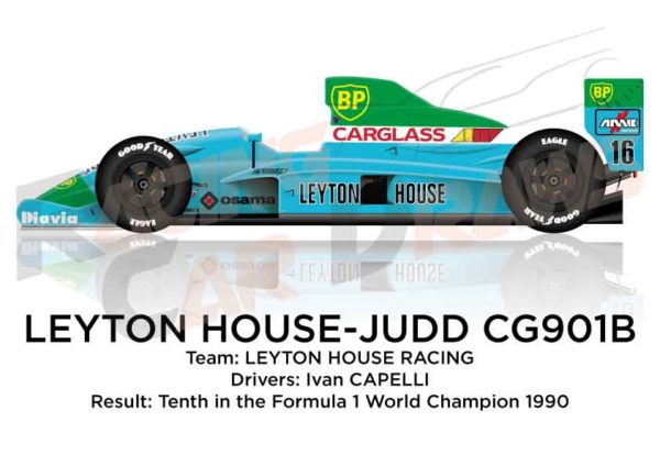Leyton House - Judd CG901B n.16 tenth in the Formula 1 drivers 1990