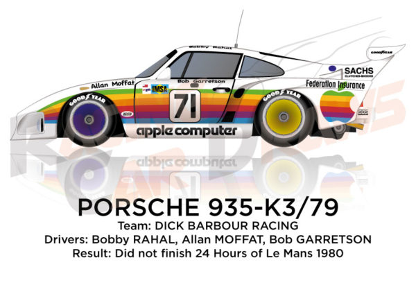 Porsche 935 K3/79 n.71 retired in the 24 Hours of Le Mans 1980