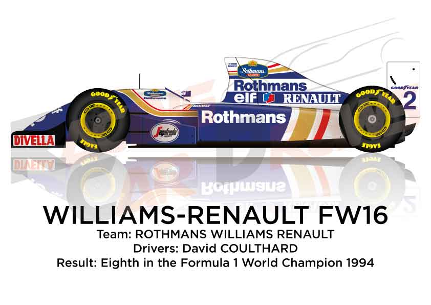 Williams - Renault FW16 n.2 Formula 1 1994 with driver Ayrton Senna
