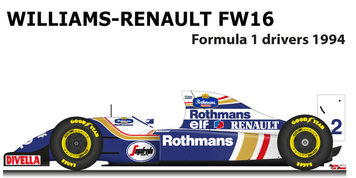 williams-fw16-renault-f1-1994-n2 - Racing Car Draws
