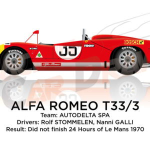 Alfa Romeo T33/3 n.35 did not finish 24 Hours of Le Mans 1970