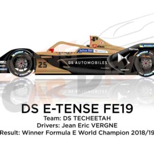 DS E-TENSE FE19 n.25 winner Formula E Champion 2019