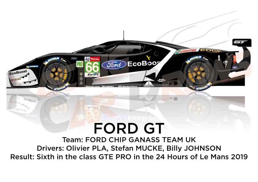 Ford GT n.66 sixth in the class GTE PRO 24 Hours of Le Mans 2019