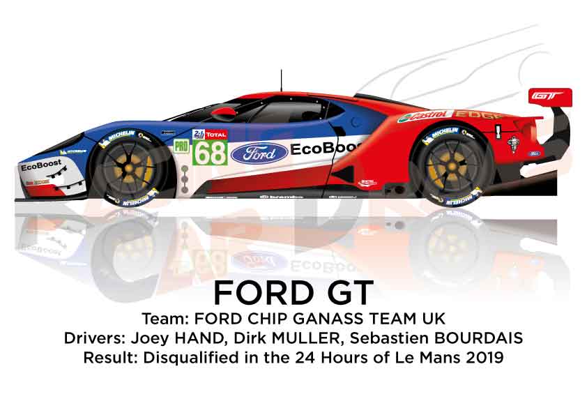 Ford GT n.68 disqualified in the class GTE PRO 24 Hours of Le Mans 2019
