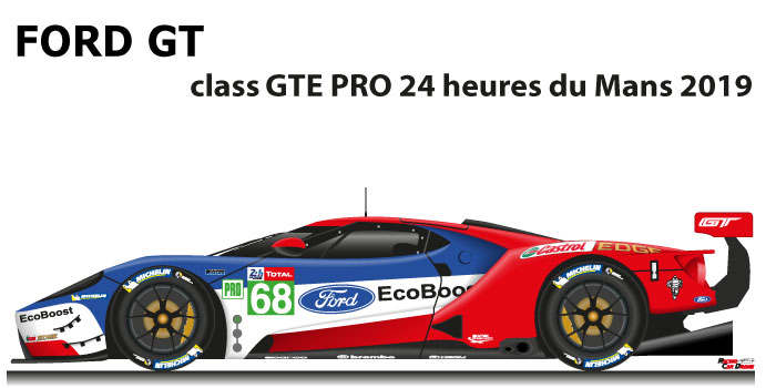 Ford GT n.68 disqualified in the class GTE PRO 24 Hours of Le Mans 2019