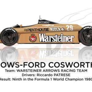 Arrows - Ford Cosworth A3 n.29 ninth Formula 1 World Champion 1980