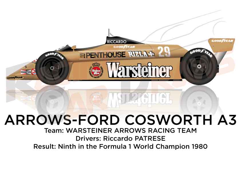 Arrows - Ford Cosworth A3 n.29 ninth Formula 1 World Champion 1980