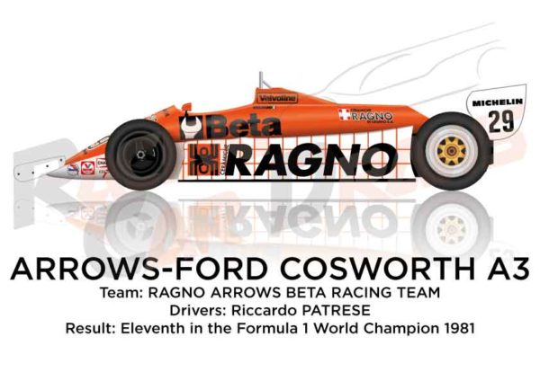 Arrows - Ford Cosworth A3 n.29 eleventh Formula 1 World Champion 1981