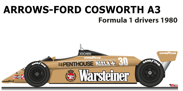 Arrows - Ford Cosworth A3 n.29 seventeenth Formula 1 World Champion 1980