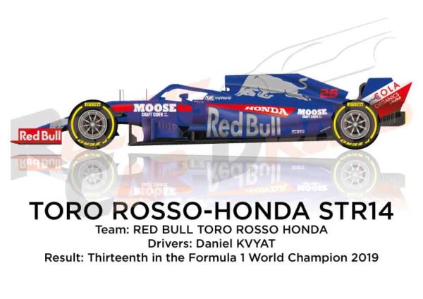Toro Rosso - Honda STR14 n.26 thirteenth in the Formula 1 2019