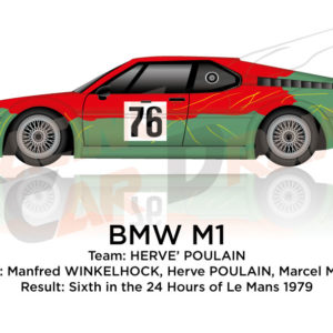BMW M1 n.76 sixth in the 24 hours of Le Mans 1979
