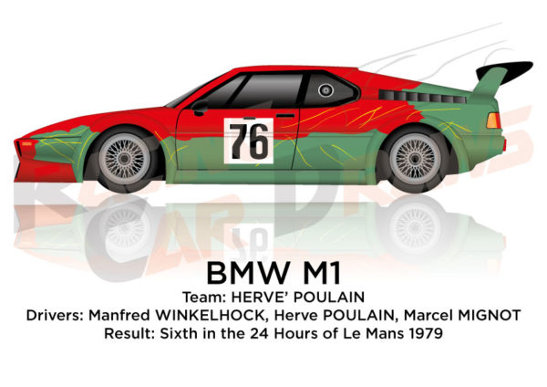 BMW M1 n.76 sixth in the 24 hours of Le Mans 1979