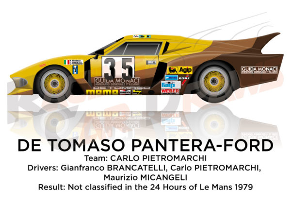 De Tomaso Pantera - Ford n.35 not classified in 24 Hours of Le Mans 1979