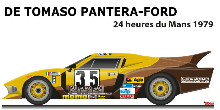 De Tomaso Pantera - Ford n.35 not classified in the 24 Hours of Le Mans 1979