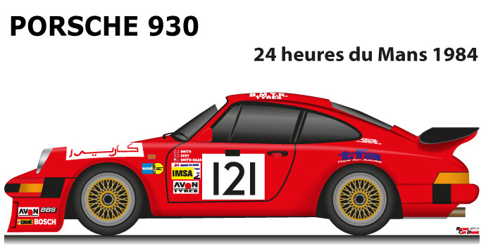 Porsche 930 n.131 did not finish in the 24 hours of Le Mans 1984