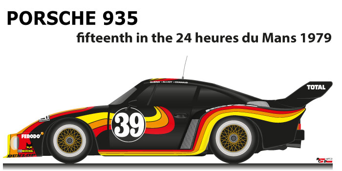 Porsche 935 n.39 fifteenth in the 24 hours of Le Mans 1979