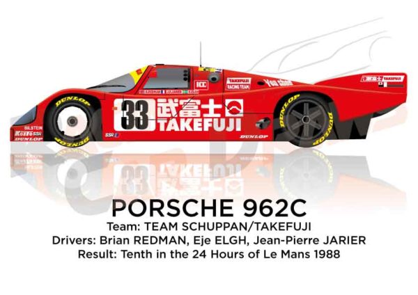 Image Porsche 962C n.33 tenth in the 24 Hours of Le Mans 1988