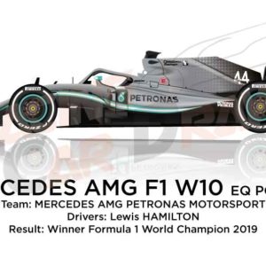 Image Mercedes F1 W10 n.44 winner Formula 1 World Champion 2019