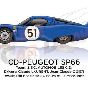 CD - Peugeot SP66 n.51 did not finish 24 hours of Le Mans 1966