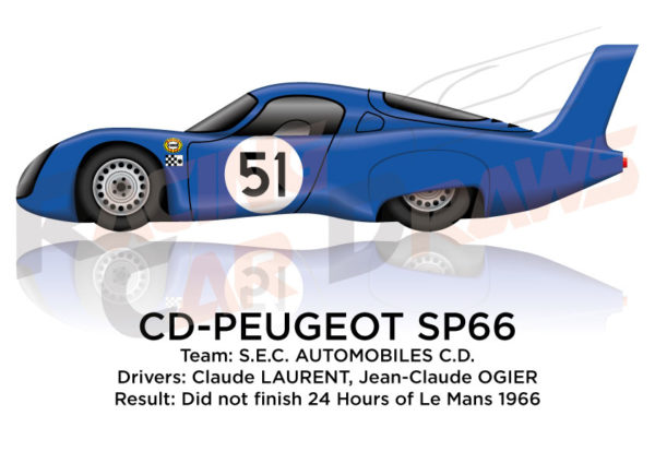 CD - Peugeot SP66 n.51 did not finish 24 hours of Le Mans 1966