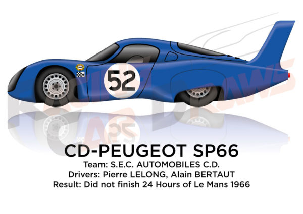 CD - Peugeot SP66 n.52 did not finish 24 hours of Le Mans 1966