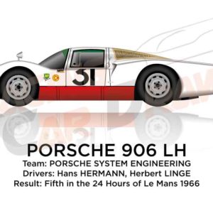 Porsche 906 LH n.31 fifth in the 24 Hours of Le Mans 1966