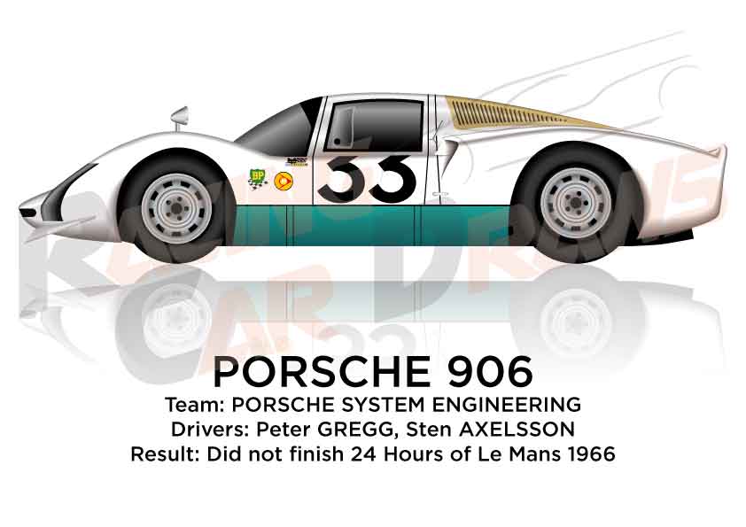Porsche 906 n.33 did not finish 24 Hours of Le Mans 1966