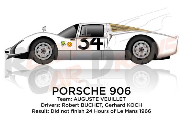 Porsche 906 n.34 did not finish 24 Hours of Le Mans 1966